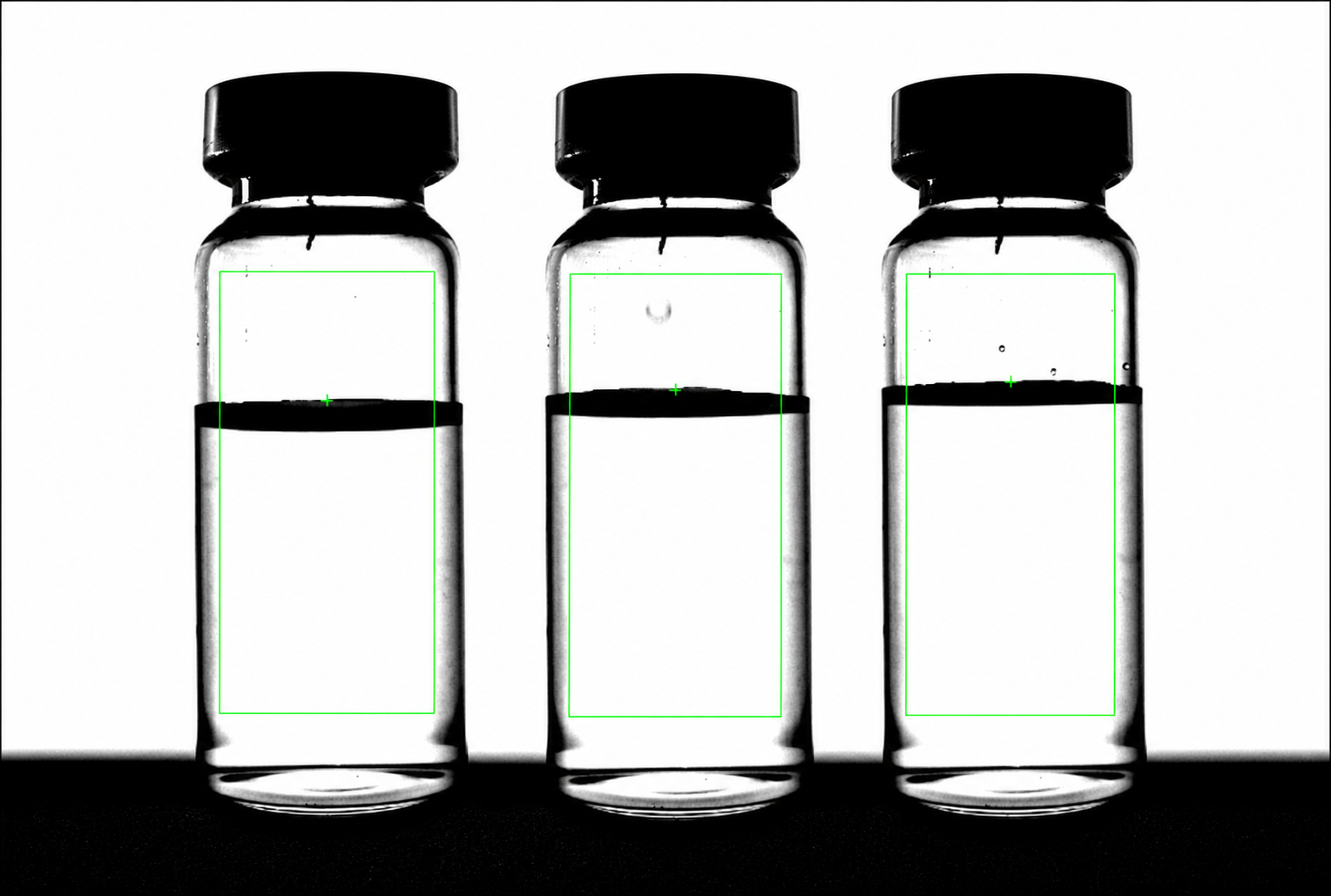 Machine vision vial inspection result
